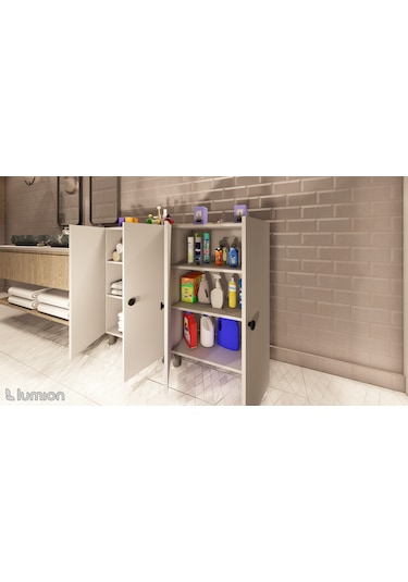 Olimpos Çok Amaçlı Mutfak Banyo Ayakkabılık Dolabı 137 Cm Çok Renkli