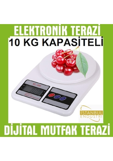 Dijital Mutfak Terazisi Tartısı 10 Kg Hassas Lcd Ekranlı Kantar
