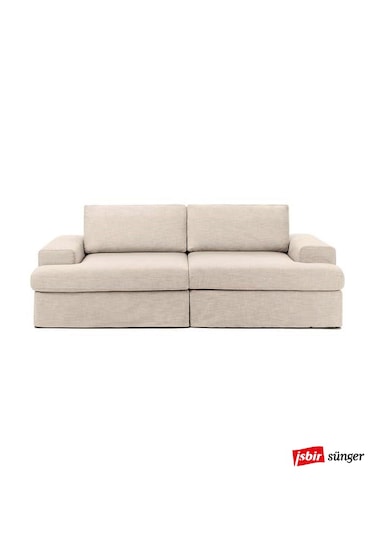 Mode Siesta Pro Kuş Tüyü Kanepe 2 Modül 05 Bej Keten Kumaş Işbir