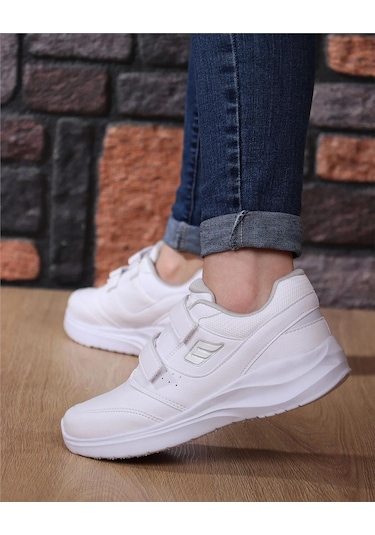 M.p. 232-1307 Zn Beyaz Cırtlı Sneaker Ayakkabı-beyaz Beyaz