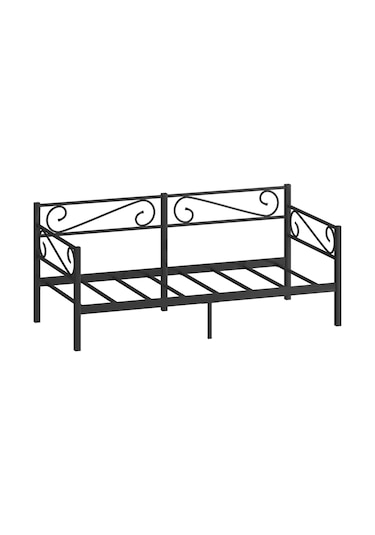 Luna Daybed Metal Karyola Siyah Ölçü Seçenekli Tek Kişilik