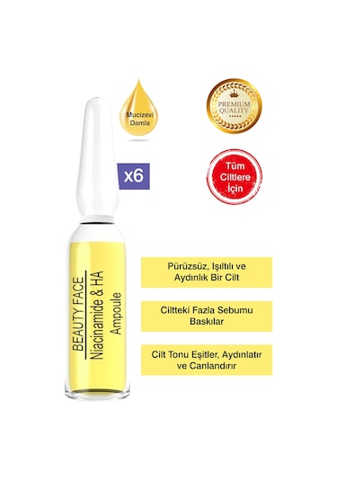 Beauty Face Niacinamide Ha Ampul Serum 6 x 2 ML