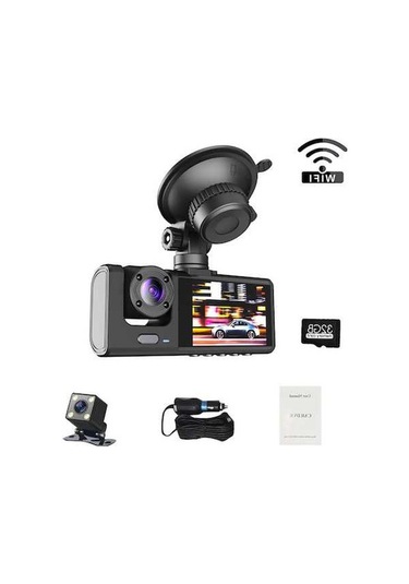 Diğer 1080p Dvr Araç Kamerası 2.4 Ekran, Ön-arka, Gece Görüş, 32gb Kart, Halka Kayıt