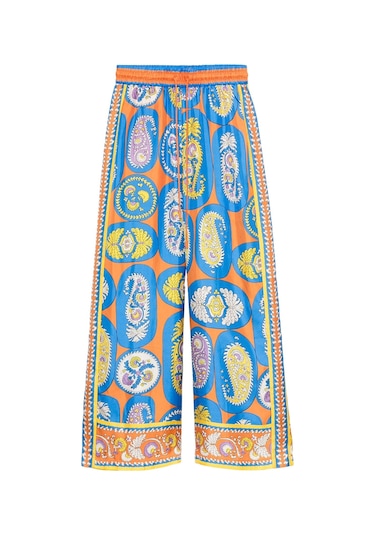 Alemais Şık Geniş Paça Pantolon Mavi
