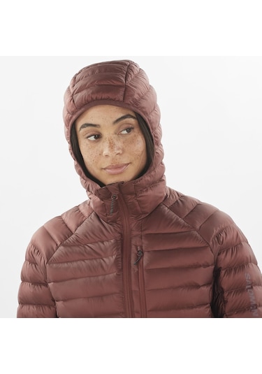 Salomon Elıxır Mıcro Down Kadın Outdoor Montu Rum Raısın Lc2300400 Bordo