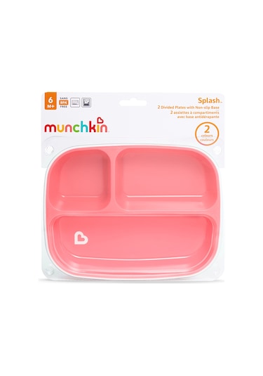 Sıçrama Engelleciyi Bölmeli Tabak Çok Renkli