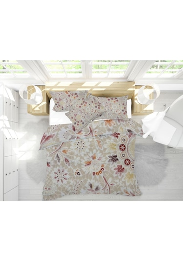 Çok Renkli Çift Taraflı Çift Kişilik Desenli Nevresim Takımı 2332600934970 Çok Renkli