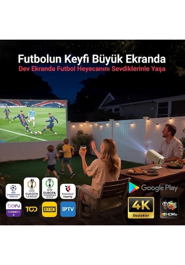Vankyo Aurzen Boom Air Android Google TV 4K Destekli Projeksiyon Cihazı