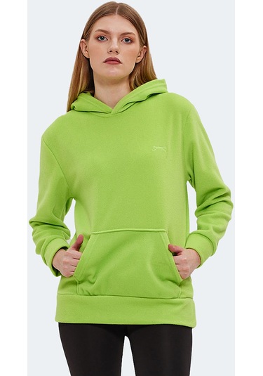 Slazenger SASSA IN Kadın Kapüşonlu Cepli Nane Polar