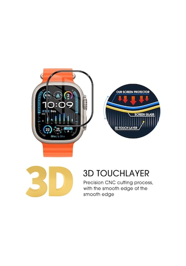 Watch Ultra Serisine Uyumlu Premium 3d Temperli Koruma Camı