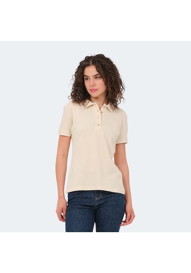 Slazenger VERA I Kadın Polo Yaka Krem Tişört
