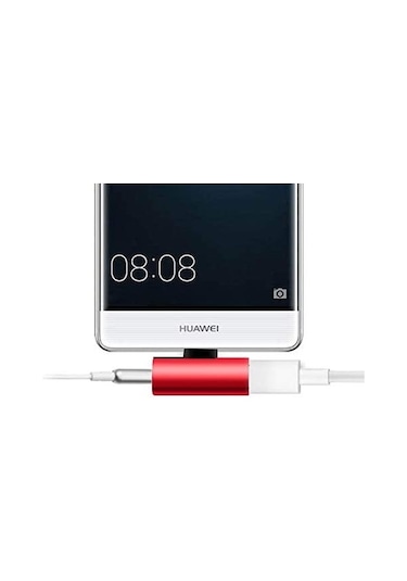 Type-c To Aux Ve Şarj Çevirici Adaptör Qtop 4485 Rosegold