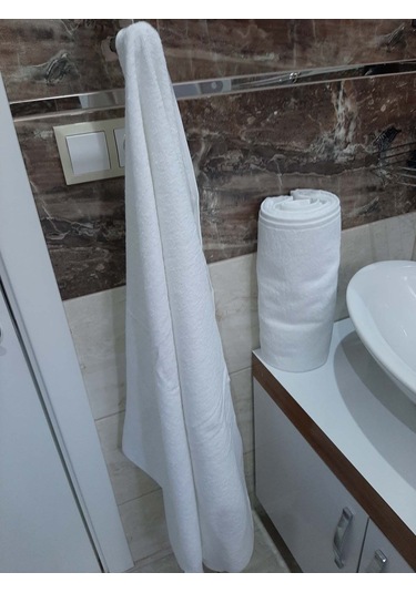 Otel Banyo Havlusu Büyük Boy Beyaz 90x145 Cm 6 Ad Beyaz