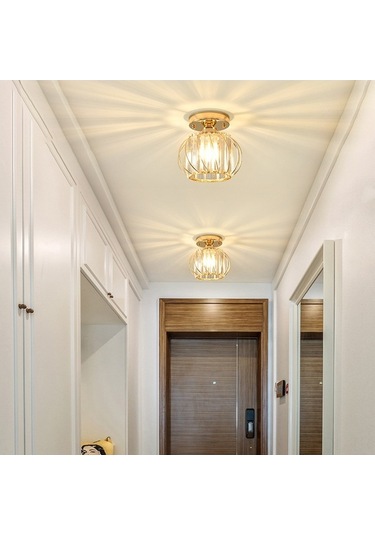 Opulentliving Kahve Dükkanı Restoran Vitrin İçin Modern Demir Kanca Figürlü Avize - Altın Altın