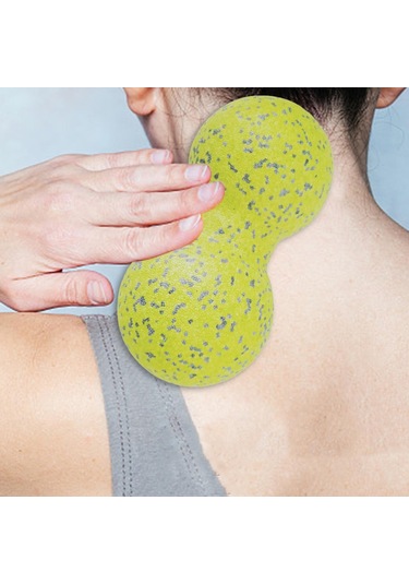 Homyl Egzersiz Yoga Sporları Için Fıstık Masaj Topu Aracı Yeşil Siyah