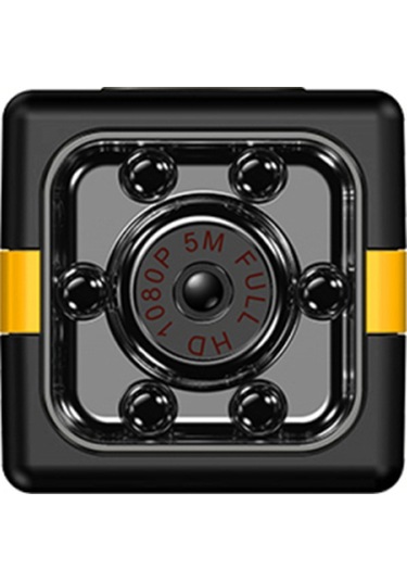 Mini Kamera Full Hd 1080p Güvenlik Kamerası Taşınabilir Küçük Ev Kamerası Gece Görüşü Ve Hareket Algılama İle İç Ve Dış Mekan, Spor Siyah