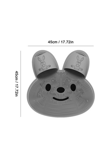 Kaymaz Tavşan Silikon Banyo Duş Ayak Masaj Mat