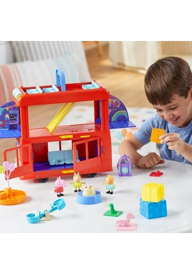 Peppa Pig 2'si 1 Arada Parti Otobüsü F8881