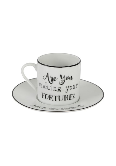 Porland Be Happy Tabaklı Kahve Fincanı 90 CC