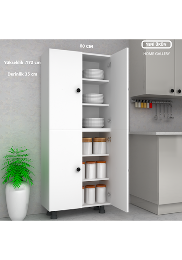 Çok Amaçlı Banyo Kiler Mutfak Dolabı 80 Cm