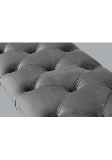 Gri Chester Model Babyface Kumaş Bench&koltuk&tabure&pofuduk Yatak Odası Takımı Ucu&önü Puff