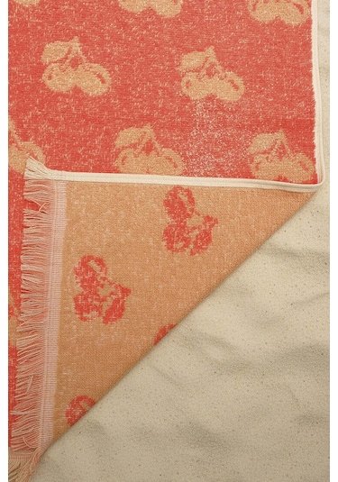 Mercan & Turuncu Cherry %100 Pamuklu Plaj Havlusu 70x140 Cm