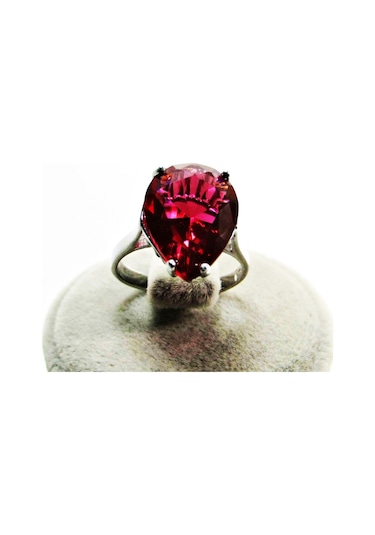 Gümüş Damla Taşlı Kadın Yüzük