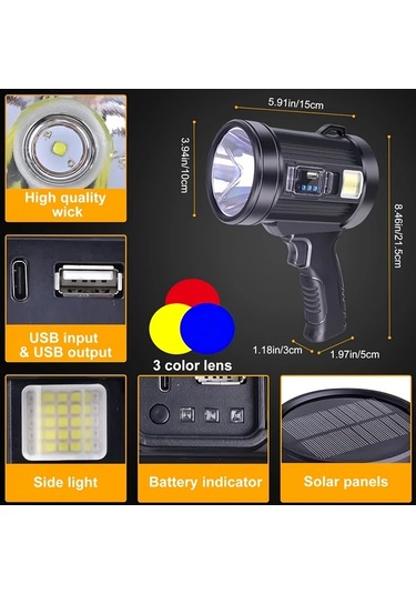Xuweiwei Elde Taşınabilir Spot Işığı Taşınabilir Sarj Edilebilir Fener 3000mah Lityum Pil Cob Yan Işıklı Su Gecirmez Dis Mekan Lambasi Kamp Balikcilik Av Kesis Icin 4 Renkli Isik Usb Kablosu Dahil Altın Xuweiwei Elde Taşınabilir Spot Işığı Taşınabilir Sarj Edilebilir Fener 3000mah Lityum Pil Cob Yan Işıklı Su Gecirmez Dis Mekan Lambasi Kamp Balikcilik Av Kesis Icin 4 Renkli Isik Usb Kablosu Dahil Altın