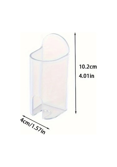 Tongdashop 2li Yapışkanlı Elektrikli Diş Fırçası Askısı Transparan Drilsiz Duvar Montajı Şeffaf