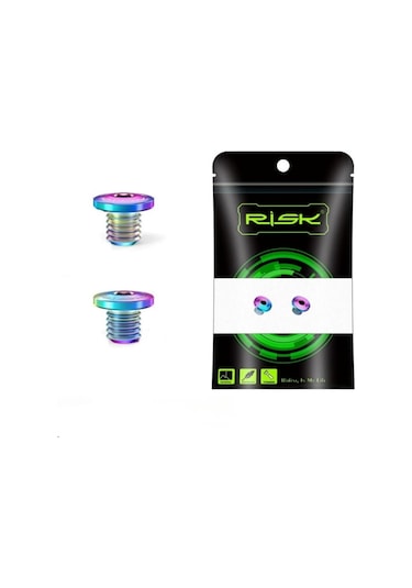 Reedark Bisiklet Hidrolik Fren Somun Seti, Titan Alyüminyum, Hafif Ve Dayanıklı, Renkli Gümüş/altın/gökkuşağı , 2 Adet