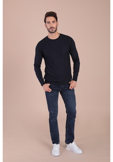 Ferraro Bisiklet Yaka Superfine Yün Kazak - Lacivert Lacivert (490434032) Lacivert