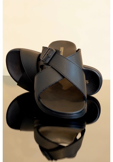 Konfores 1239-Grande Tam Anatomik Terlik Siyah