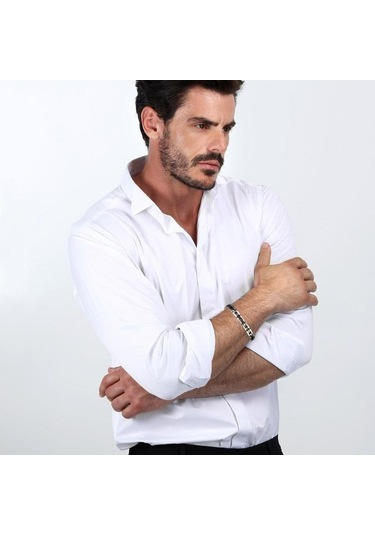 Maserati Jm422atz16 Erkek Bileklik Gümüş - Siyah