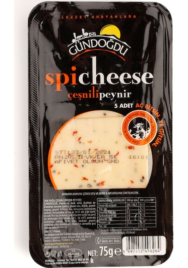 Gündoğdu Aç Bitir Spicheese Kaşar Peyniri 75 G