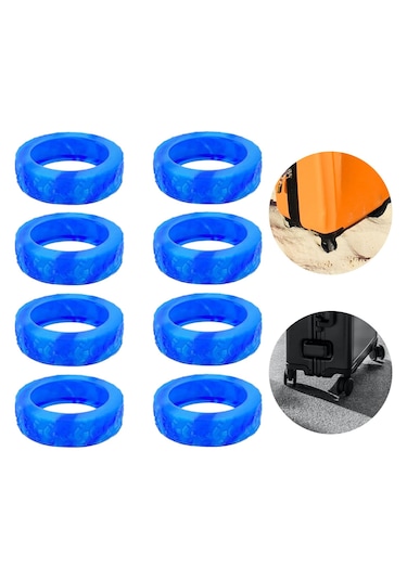 Homyl 8 Parça Silikon Bavul Jant Kapakları Aksesuarı Stil-d Stil D Çok Renkli