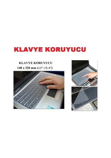 Laptop Klavye Koruyucu Şeffaf Silikon