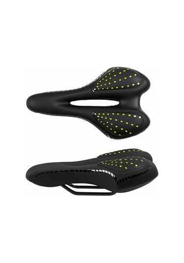 Yaozixa Yeşil Bisiklet Seli, Orta Bölge Boş Ve Něnli Tasarım, Yüksek Yoğunluklu Silikon, Pu Deri, Dayanıklı Ve Konforlu, Mtb Ve Genel Kullanım Yeşil