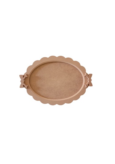 Mdf 3'lü Fiyonklu Oval Tepsi Takımı