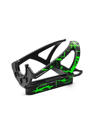 Promend Shj-25217 Bisiklet Su Şişesi Tutucu Dahili Lastik Kolları Siyah+yeşil Siyah - Yeşil