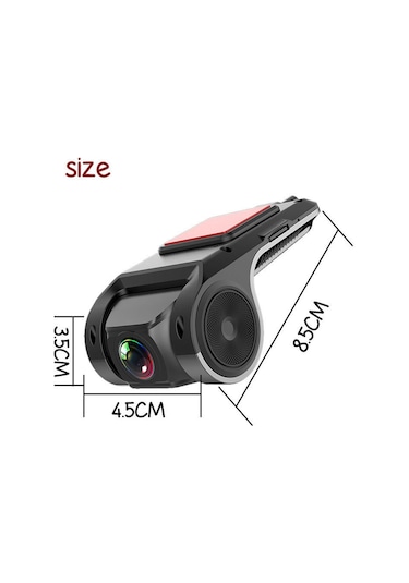 Wezone Zink Alloy Araç İçin Usb Sürücü Kaydedici - Adas Yol Çizgisi Ayarı, Çarpma Uyarısı, Gece Görüşü, Döngüsel Kayıt Hafıza Kartı Yok