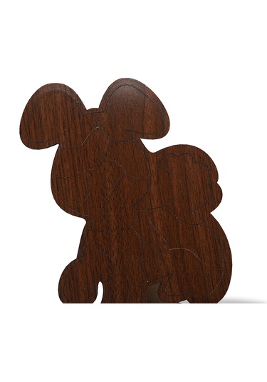 Çocuklar İçin Eğitici Ve Öğretici Ahşap Yapboz Puzzle Bul Tak Birleştirme Köpek 20x18cm