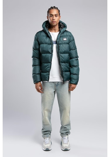 Lee Cooper Monce Erkek Kapüşonlu Mont Zümrüt-20506 Zümrüt