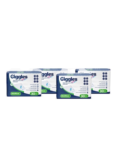 Giggles 60x90 Yatak Koruyucu Örtü 30'lu 4 Paket 120 Adet