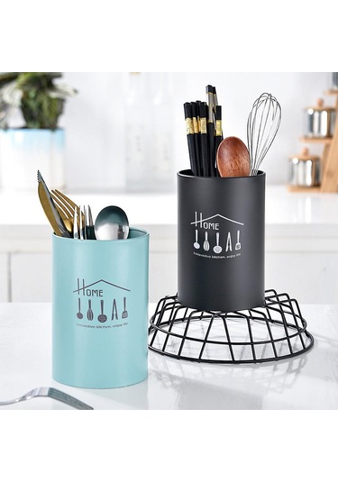 Silindir Çatal Bıçak Saklama Kabı Mutfak Aksesuarları Çatal Bıçak Tahliye Kabı Diğer