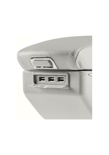 Oto Kolçak Sürgülü Ve Usb Şarj Girişli Tüm Araçlara Uyumlu Kol Dayama 7 Usb Girişli Kolçak Gri