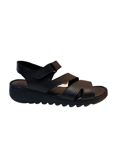 Neon Akm-098 Kadın Siyah Hakiki Deri Sandalet - 36 Siyah
