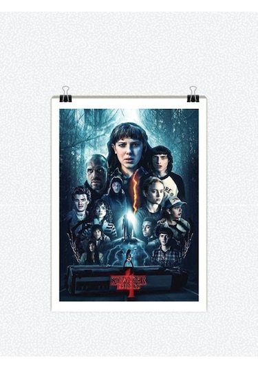 Stranger Things Tasarımlı 24*33 cm 350 gr. Kuşe Kağıt Poster