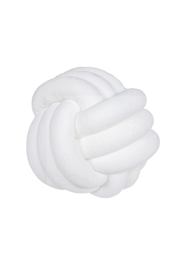 Tek Renkli Yastık, Üçlü İp Kristal Tüylü 28cm-23 Ekru