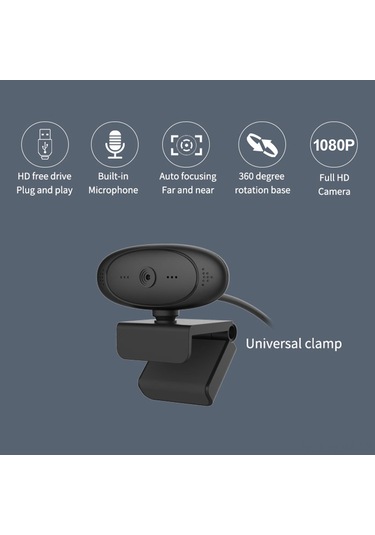 Suofeng 1080p Otomatik Odaklı Usb Webcam - Siyah, Mikrofonlu, 30fps, 100 Görüş Açısı, Windows/mac Uyumlu, Canlı Yayın/video Konferans İçin