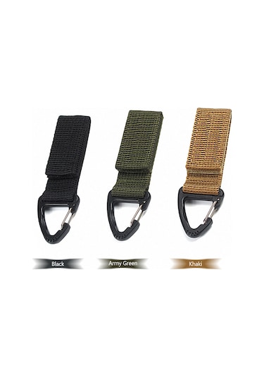 Yifomall Siyah Nilon Kemer Klipsi - 2.5cm Genişlikli, 4cm Kadar Kemerlere Uygun, Küçük Eşyalar İçin Kolay Erişim